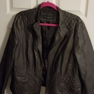 Giacca faux leather jacket